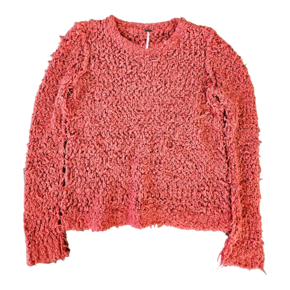 5/$25✨️ Free People Burnt Orange Wool Blend Knit Sweater Size Medium! EUC